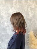 ミルクティーベージュ + インナーピンク