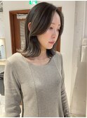 【松本咲花】ブリーチなしダブルカラーオリーブベージュ透明感