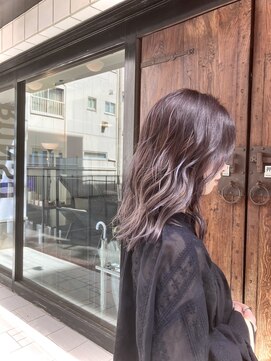 ランソ(RUNSO) ハイライトで立体的に！小顔に見せる♪ラベンダーグレージュ♪