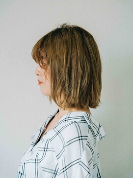 エクファ ヘア リゾート 大津 瀬田店(ex-fa hair resort) 前髪/アンブレラカラー/こなれミディ/イメチェン/ウェーブパーマ