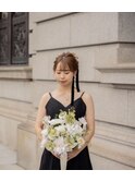 前撮りヘア　花嫁ヘアメイク　ブライダル　アップスタイル