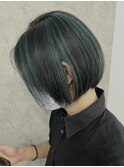 原宿メンズブリーチカラーベージュグレージュセンターパート束感