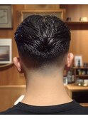スリックバック　オールバック　フェード　リクルート　理容室