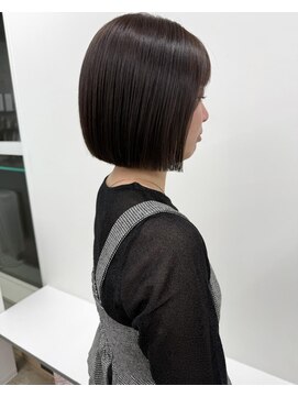 ジェノ(jjeno) 【kaN.】顎下1cm丸みボブ×髪質改善ストレート