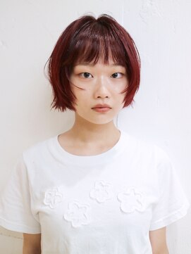 アルバム 池袋(ALBUM) ボブくびれミディ顔周りレイヤー韓国ヘアミディアム_F1122