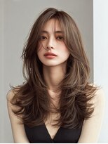 ダル 渋谷/表参道(DAL.)&nbsp;顔周りカットハッシュカットダークブラウンワンホンレイヤー
