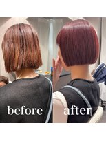 ヘアサロン ドットプラス 町田店(dot. plus) 朝楽ボブ/ミルクティーブロンド/ミニボブ/デジタルパーマ/町田