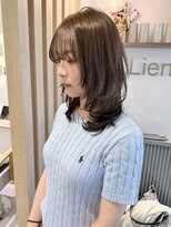リアン(Lien)&nbsp;オリーブベージュ/ヘーゼル/ブリーチなしダブルカラー/レイヤー