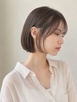 フェイス 石川町 (FACE) コンパクト切りっぱなしボブ × シアーグレージュ