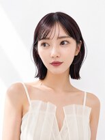 フォト 新宿三丁目(foto) 髪質改善縮毛矯正地毛風ストレートまとまる艶感切りっぱなしボブ