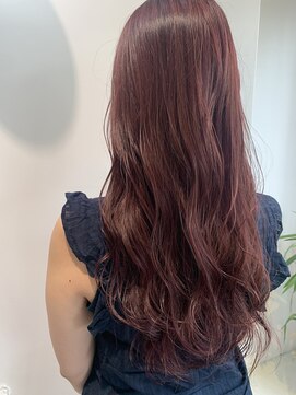 リアン(Lien) Lien☆フェミニンピンク×毛先パーマ×フォギーベージュ