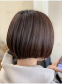 【ORO】ココアブラウンでつやを出すボブ　　さがら