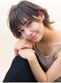 小顔ショートマロンベージュカラー0705
