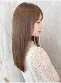 【髪質改善】大人可愛いナチュラルストレート/ココアベージュ