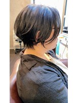 ボニークチュールドットエス(.S)&nbsp;大人可愛い黒髪前下がりショートボブ◎30代40代50代60代