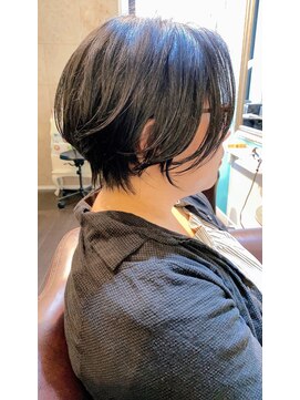 ボニークチュールドットエス(.S) 大人可愛い黒髪前下がりショートボブ◎30代40代50代60代