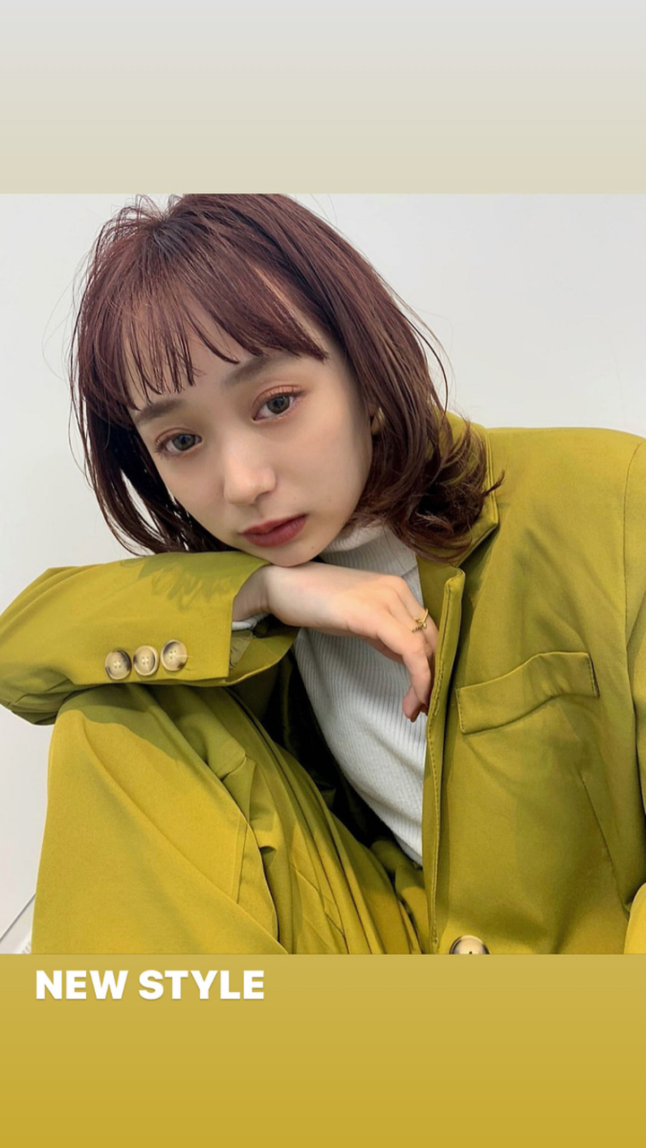 ローウェ 表参道(Louwe)&nbsp;小顔/外ハネミディアムラベージュ[表参道/表参道駅]