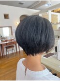 簡単スタイリング/ショートボブ/30代40代
