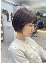 グラフ 蔵前(GRAFF)&nbsp;大人可愛いピンクベージュ×まるみショートボブ