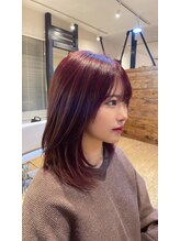 アムール(amour) ブリーチなしWカラーで濃厚ピンクブラウン