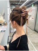 【お呼ばれ】ハイシニヨンアレンジ