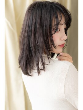 カバーヘア ブリス 北浦和(COVER HAIR bliss) アッシュブラック前下がりレイヤー姫カット308X北浦和30代40代