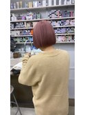 ピンクボブ/切りっぱなし
