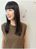 黒髪　ストレート