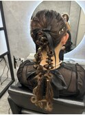 #お呼ばれヘア#結婚式ヘア#編み下ろし#編み下ろしポニー