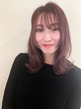 イーストハムネオ(EAST HAM NEO) 顔まわり姫カットレイヤー×ピンクブラウン