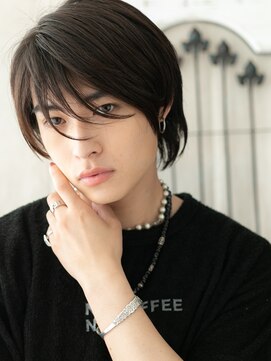 メンズヘア ビーセカンド 草加店(MENS HAIR B-2) 20代30代ナチュラル斜めバング韓国ダークアッシュショートG草加