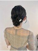 シニヨン/参列/結婚式/お呼ばれヘア