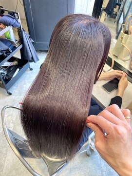 サロウィン 池袋(SALOWIN) ブリーチなしカシスレッド × 美髪ストレート × 髪質改善 #331