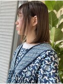 艶髪小顔似合わせカット顔まわりレイヤーボブエモージュミディ