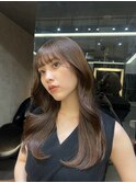 髪質改善縮毛矯正レイヤーカット顔周り前髪韓国ミニウルフ/池袋