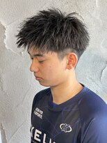 ニアウ 高崎店(Niau)&nbsp;メンズスパイキーショートツイストスパイラルパーマ群馬高崎眉毛