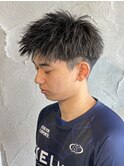 メンズスパイキーショートツイストスパイラルパーマ群馬高崎眉毛