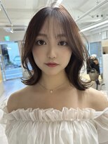 バベル アット フルリール 甲子園口(BABEL at fleurir) 品のあるラベンダーブラウンにワンカールの柔らかいミディアム