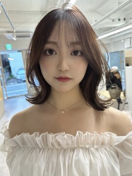 バベル アット フルリール 甲子園口(BABEL at fleurir) 品のあるラベンダーブラウンにワンカールの柔らかいミディアム