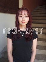 コレットヘアー ザモリオカ(Colette HAIR the MORIOKA)&nbsp;-kanna-♪ くすみレッド×小顔レイヤー♪