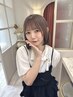 前髪カット＋ケアブリーチ＆プレミアムカラー＋トリートメント￥31900→￥30800