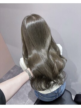 ノー バイ イオエ 西梅田(no. by ioe) ブリーチなしカラー/髪質改善/ミルクティーベージュ/小顔ヘア