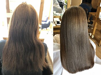 サロン モーリー(salon morley)の写真/話題の《メテオストレート》導入サロン。従来の矯正とは違い、硬くならずに自然な柔らかさと艶を実現◎