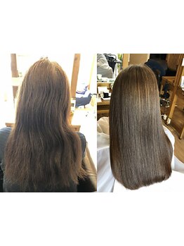話題の《メテオストレート》導入サロン。従来の矯正とは違い、硬くならずに自然な柔らかさと艶を実現◎