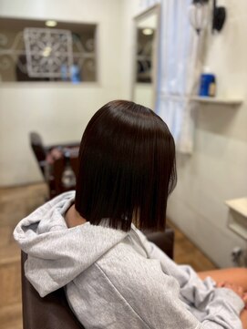 黒髪/クラゲヘアー/オリーブグレー/小顔/ココアベージュ/茨木 