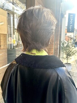 ルーナヘアー(LUNA hair) ナチュラルオールバック　ショートウルフ
