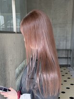ヲタク(wotaku.) ピンクベージュダブルカラー暖色カラーケアブリーチハイトーン
