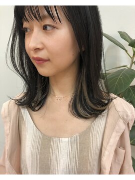 ニール 名古屋 伏見 丸の内(NEELU) 【Neelu】耳掛けでもおろしてもかわいいアクセントカラー