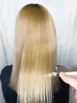 アンフィドットドゥルドゥ(AnFye.dueldo) ブリーチ毛の方をジュエリーシステム×LULUTr×縮毛矯正で艶髪♪