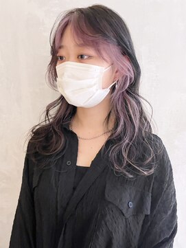 アルバム 渋谷パルコ(ALBUM) インナーラベンダー_グレージュカラーボブウルフ_ba339431